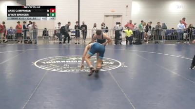 120 lbs Consi Of 64 #2 - Gabe Campanelli, PA vs Wyatt Spencer, PA