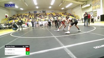 98 lbs Quarterfinal - Shrayder Catron, Tahlequah Wrestling Club vs Blay Sorum, Salina