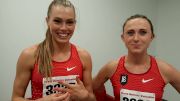 Shelby Houlihan and Colleen Quigley after running the top 2 times in the world