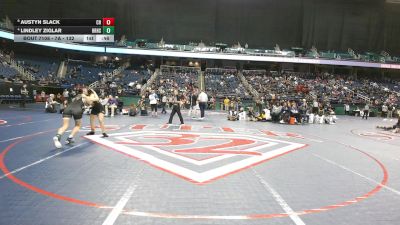 7A - 132 lbs Cons. Semi - Lindley Ziglar, Hickory Ridge High School vs Austyn Slack, Chapel Hill High School
