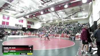 145 lbs Champ. Round 2 - Hailey Lebehn, Yucaipa vs Hazel De Alba, Lawndale