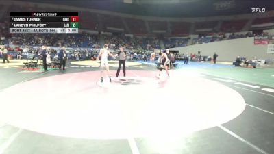 3A Boys 144 lbs 1st Place Match - Landyn Philpott, La Pine Boys vs James Turner, Banks Boys