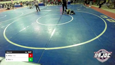 46 lbs Round Of 16 - Beckett Mills, Team Tulsa Wrestling Club vs Braxton Nix, Tuttle Wrestling