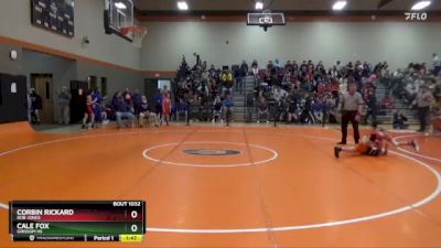 97 lbs Quarterfinal - Corbin Rickard, Bob Jones vs Cale Fox, Grissom Hs