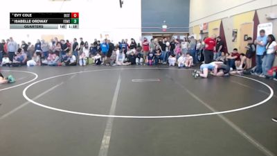 110 lbs Quarters - Evy Cole, Declo Stingers vs Isabelle Ordway, Fighting Squirrels Wrestling Club