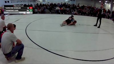 123 lbs Quarterfinal - Katelynn Wheeler, Team Wheeler vs Harmonie Carr, Northwest High School