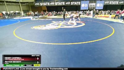 155 lbs Quarterfinal - Henry Campbell, Lake Stevens Wrestling Club vs Peyton Beckett, NWWC