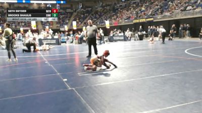 44 lbs Round Of 32 - Seth Snyder, Wayne Highlands vs Brooks Shaulis, Somerset