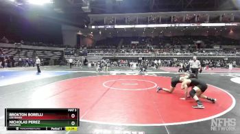 152 lbs Quarterfinal - Brokton Borelli, Los Banos vs Nicholas Perez, Hughson