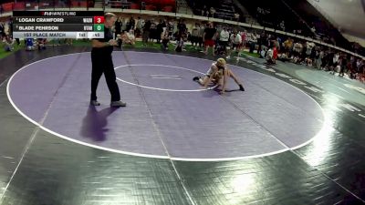 84-88 lbs 1st Place Match - Logan Crawford, Washington vs Blade Pehrson, Utah