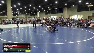 120 lbs Cons. Round 2 - Karlise Hubbard, Oxford High School vs Wesley Hyatt, B.R.A.W.L