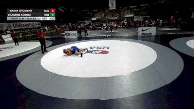 160 lbs Semis - Savva Gromyko, World Team Training Center vs D Legend Acosta, Yuba Sutter Combat Wrestling Club