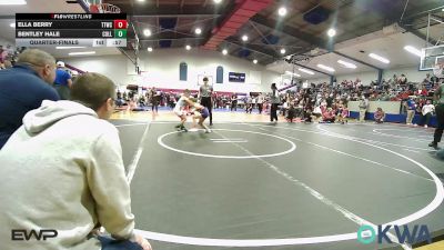 61 lbs Quarterfinal - Ella Berry, Team Tulsa Wrestling Club vs Bentley Hale, Collinsville Cardinal Youth Wrestling