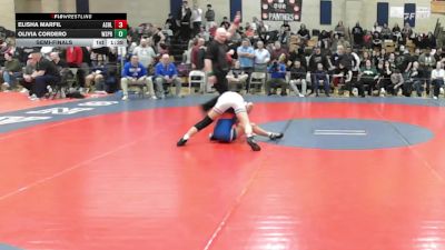100 lbs Semifinal - Elisha Marfil, Ashland vs Olivia Cordero, West Springfield