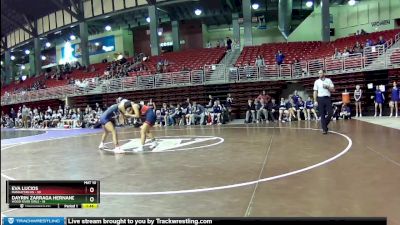 100 lbs Round 1 (8 Team) - Eva Lucios, Manhattan HS vs Dayrin Zarraga Hernandez, Wood River Girls