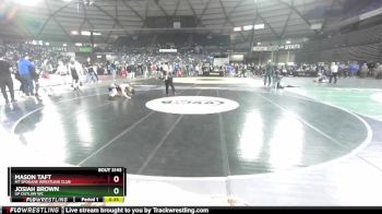 88 lbs Champ. Round 2 - Josiah Brown, UP Outlaw WC vs Mason Taft, Mt Spokane Wrestling Club