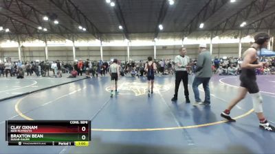 75 lbs Cons. Semi - Braxton Bean, Sugar-Salem vs Clay Oxnam, New Plymouth