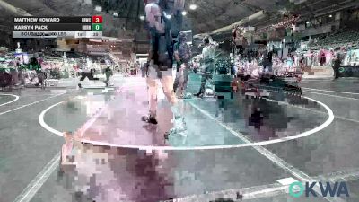 160 lbs 2nd Place - Matthew Howard, Grover Rains Wrestling Club vs Karsyn Pack, Hornet Wrestling Club