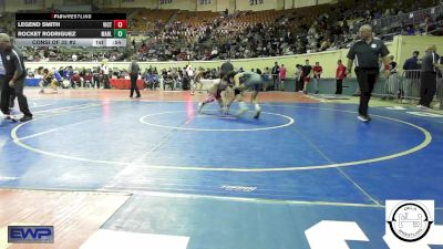 108 lbs Consi Of 32 #2 - Legend Smith, Victory Christian JH vs Rocket Rodriguez, Marlow Outlaws Jh