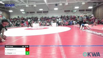 67 lbs Semifinal - Ross Stegeman, R.A.W. vs Waylon Wooten, Warner Eagles Youth Wrestling