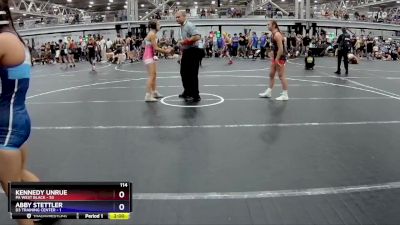 114 lbs Round 1 (8 Team) - Kennedy Unrue, PA West Black vs Abby Stettler, D3 Training Center