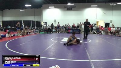 119 lbs Quarters & 1st Wb (16 Team) - Brock Claypool, Illinois vs Caleb Gray, Alabama