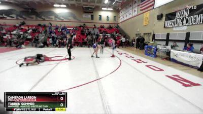 92 lbs Cons. Semi - Cameron Larson, Steelclaw Wrestling Club vs Torben Sommer, Anacortes Hawkeyes Wrestling Club