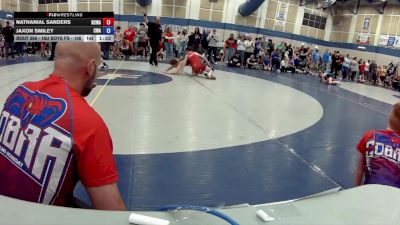 16U Boys FS - 106 lbs Semis - Nathanial Sanders, Red Cobra Wrestling Academy vs Jaxon Smiley, Contenders Wrestling Academy