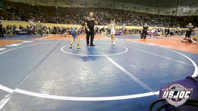 76 lbs Round Of 16 - Hunter Simpson, Cushing Tigers vs Gunner Killingsworth, Honey Badgers Wrestling Club