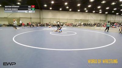 92 lbs Final - Daxton Stewart, Tulsa Elite 12U 1 vs Bryson Zunich, Team Danger 12U