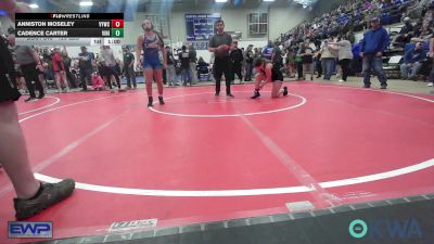 126 lbs Consolation - Anniston Moseley, Verdigris Youth Wrestling vs Cadence Carter, Vinita Kids Wrestling