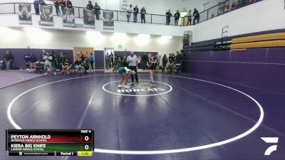 105 lbs Cons. Semi - Kiera Big Knife, Lander Middle School vs Peyton Arnhold, Riverton Middle School