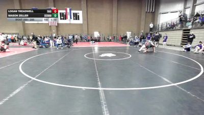 285 lbs Champ. Round 1 - Mason Zeller, Seckman vs Logan Treadwell, Thompson