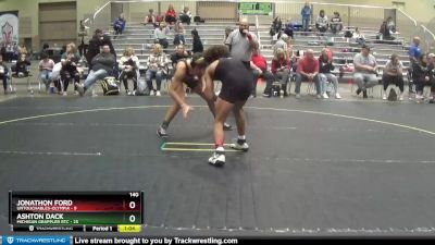 140 lbs Placement (4 Team) - Jonathon Ford, Untouchables-Olympia vs Ashton Dack, Michigan Grappler RTC