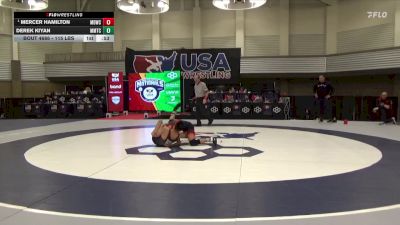 115 lbs 5th Place Match - Mercer Hamilton, Mat Demon Wrestling Club vs Derek Kiyan, MTC - MANTANONA TRAINING CENTER
