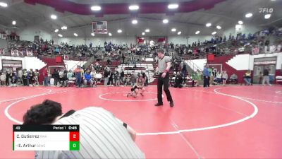 49 lbs 2nd Place Match - Emmett Arthur, Bloomington South Wrestling Cl vs Cristiano Gutierrez, Region Wrestling Academy