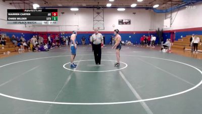 165E 1st Place Match - Warren Carter, Averett vs Owen Milder, Luther