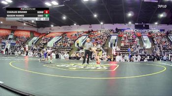 120 lbs Quarterfinals (8 Team) - Mason Haines, Dundee HS vs Charles Bruder, Ogemaw Heights HS
