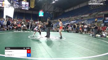 132 lbs Rnd Of 64 - Brian Evans, Utah vs Kellyn March, South Dakota