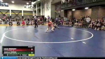 124 lbs Round 1 (6 Team) - Shayla Doran, NW Iowa Angry Alpacas vs Julia Breeden, Missouri Gold