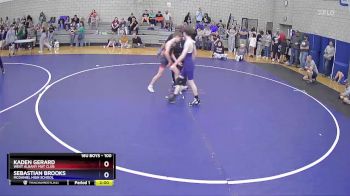 100 lbs Cons. Semi - Kaden Gerard, West Albany Mat Club vs Sebastian Brooks, McDaniel High School