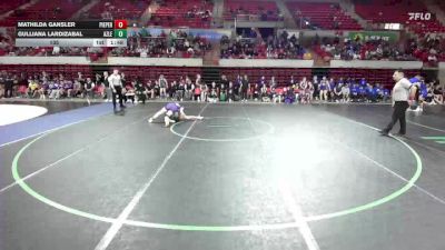 135 lbs Round 3 - 2nd Wrestleback And Semi-finals(16 Team) - Gulliana Lardizabal, Azle vs Mathilda Gansler, Comal Pieper