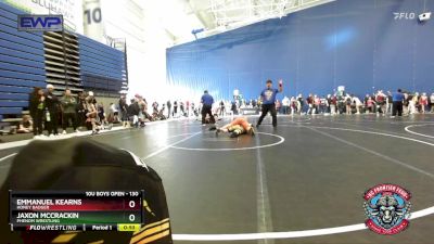 130 lbs Round 1 - Emmanuel Kearns, Honey Badger vs Jaxon McCrackin, Phenom Wrestling