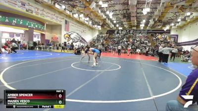 145 Girls Semifinal - Maisen Vesco, Rancho Bernardo vs Amber Spencer, Santana