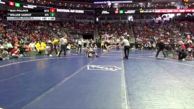 1A-138 lbs Cons. Round 3 - William Sankot, Belle Plaine vs Max Pollock, Wayne, Corydon