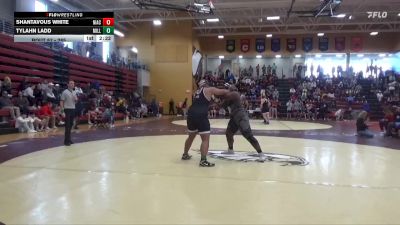 285 lbs Champ. Round 2 - Tylahn Ladd, Millikin vs Shantavous White, North Iowa Area Community College