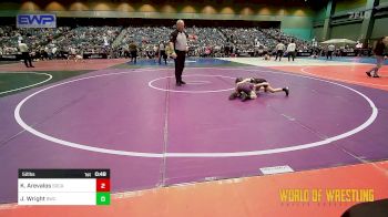 52 lbs Consi Of 4 - Karson Arevalos, Socal Grappling Club vs Jaxson Wright, Bartlesville Wrestling Club