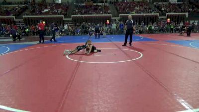 58 lbs Champ. Round 1 - Addalynn Miller, Worland Wrestling Club vs Eme Rauch, Mine Yard Dogs Wrestling Club