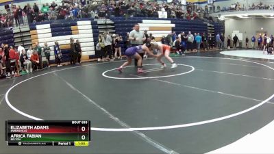 115 lbs. Cons. Round 3 - Elizabeth Adams, Owensville vs Africa Fabian, Belton