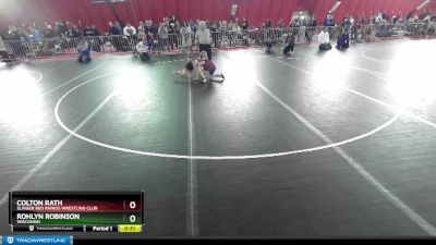 84 lbs Champ. Round 1 - Rohlyn Robinson, Wisconsin vs Colton Rath, Slinger Red Rhinos Wrestling Club